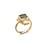 Product Photography Jewellery | Melbourne Photography | Close up of gold and dark emerald ring on white background