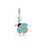 Product Photography Jewellery | Melbourne Photography | Children's Jewellery | Close up of silver multicoloured bumble bee pendant on white background